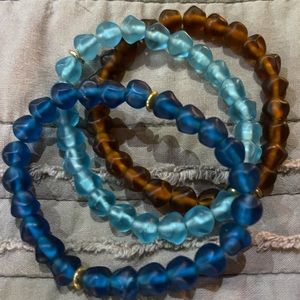 3 Noonday Glass-bead Bracelets
